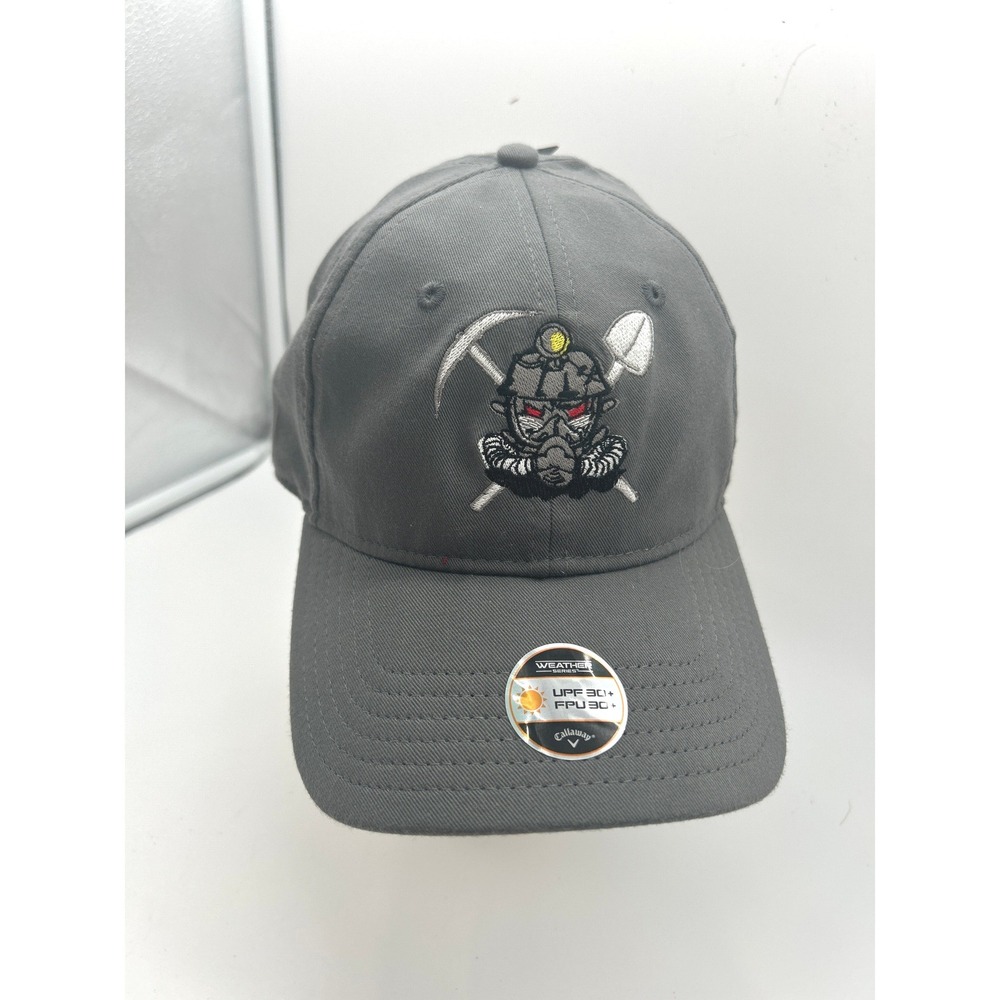 Callaway Gray Golf Hat Mining Mascot Embroidered Cap New with Tags‎ Novelty